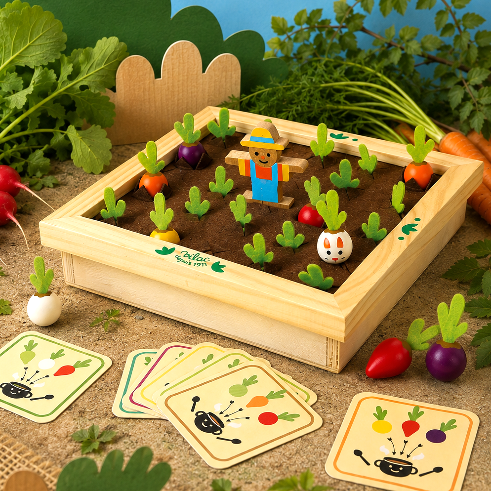 Jeux de société - Jeu de mémo en bois, Mémotager Jour de récolte